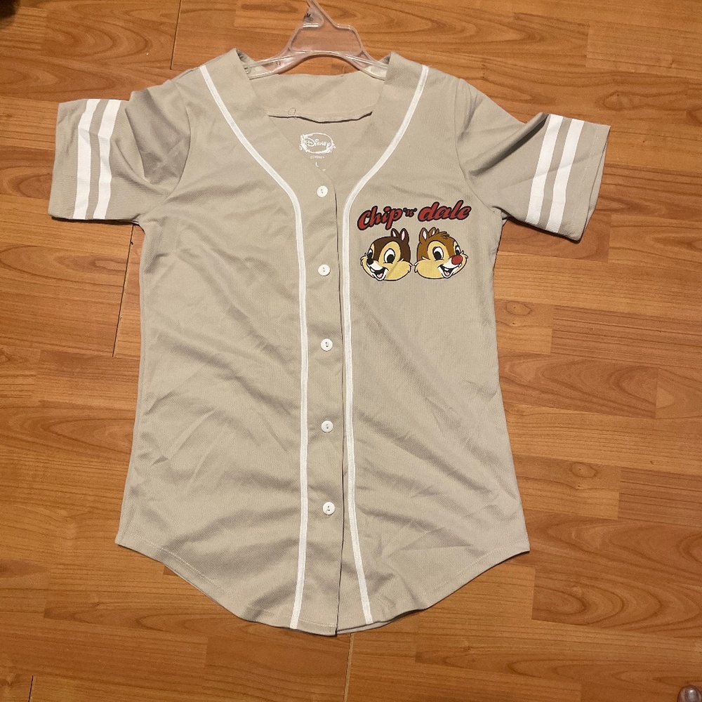 Disney Baseball Jersey Button Down Shirt